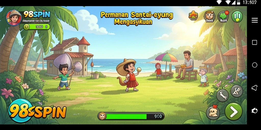 Tampilan screenshot 98SPIN menampilkan gameplay yang santai dan mengasyikkan.