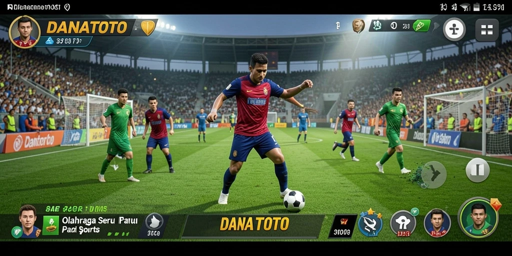 Tampilan gameplay menarik dari DANATOTO yang menampilkan aksi olahraga.