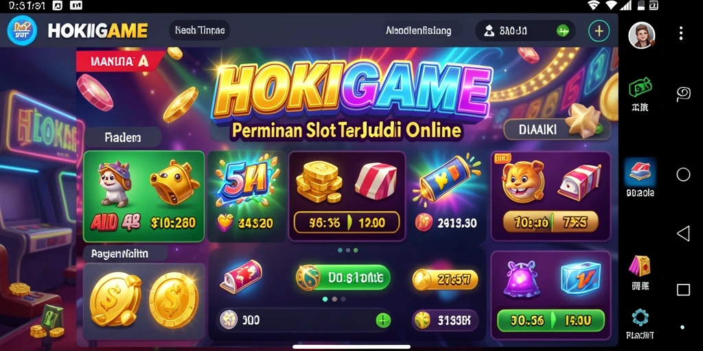 Tampilan menarik game Slot HOKIGAME dengan karakter unik.