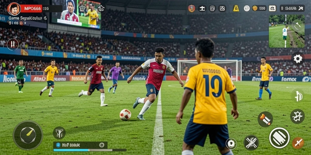 Tampilan gameplay MPO666 yang realistis dan seru dalam suasana pertandingan.