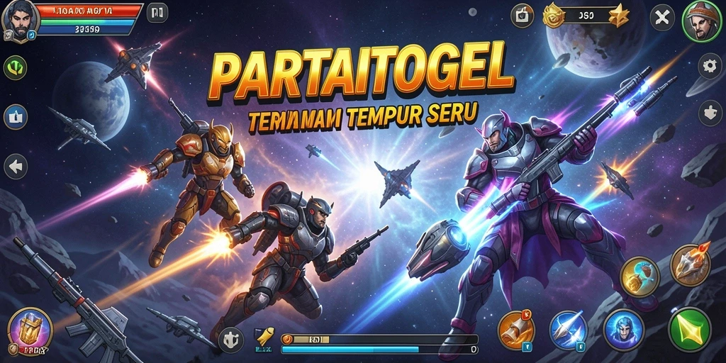 Screenshot utama PARTAITOGEL menunjukkan aksi tembak-menembak yang mendebarkan.