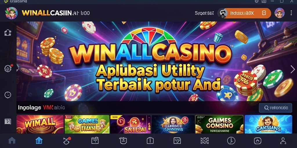 Tampilan antarmuka aplikasi WINALLCASINO yang user-friendly.