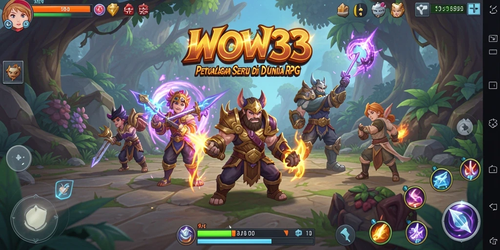 Gameplay WOW33 yang memikat dengan strategi pertarungan RPG yang mendalam.
